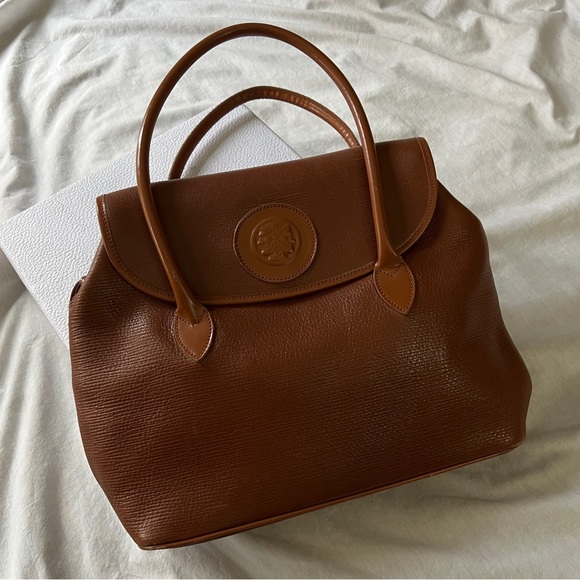 Rare Vintage Fendi Leather Janus Medallion Boston Bag - Picture 12 of 12